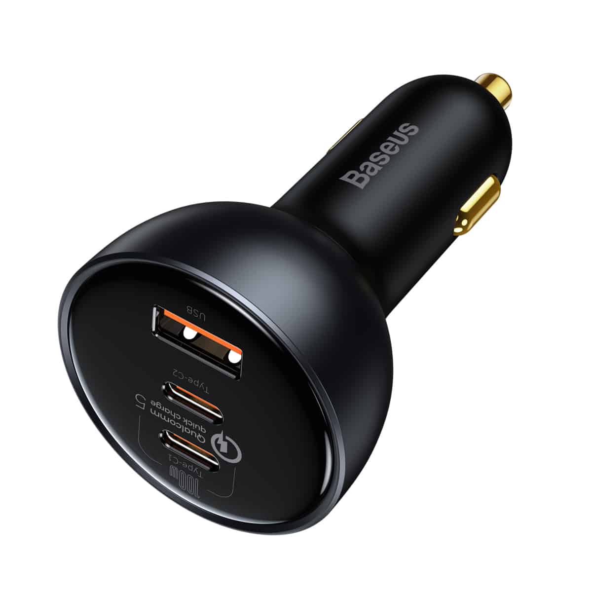 Baseus Qualcomm® Quick Charge™ 5 Technology Multi-Port Fast Charge Car Charger C+C+U 160W set Gray (with Baseus Xiaobai series fast charging Cable Type-C to Type-C 100W (20V/5A) 1m Black) Baseus Qualcomm® Quick Charge™ 5 Technology Multi-Port Fast Charge Car Charger C+C+U 160W set Gray (with Baseus Xiaobai series fast charging Cable Type-C to Type-C 100W (20V/5A) 1m Black)